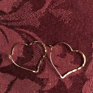Heart earrings.